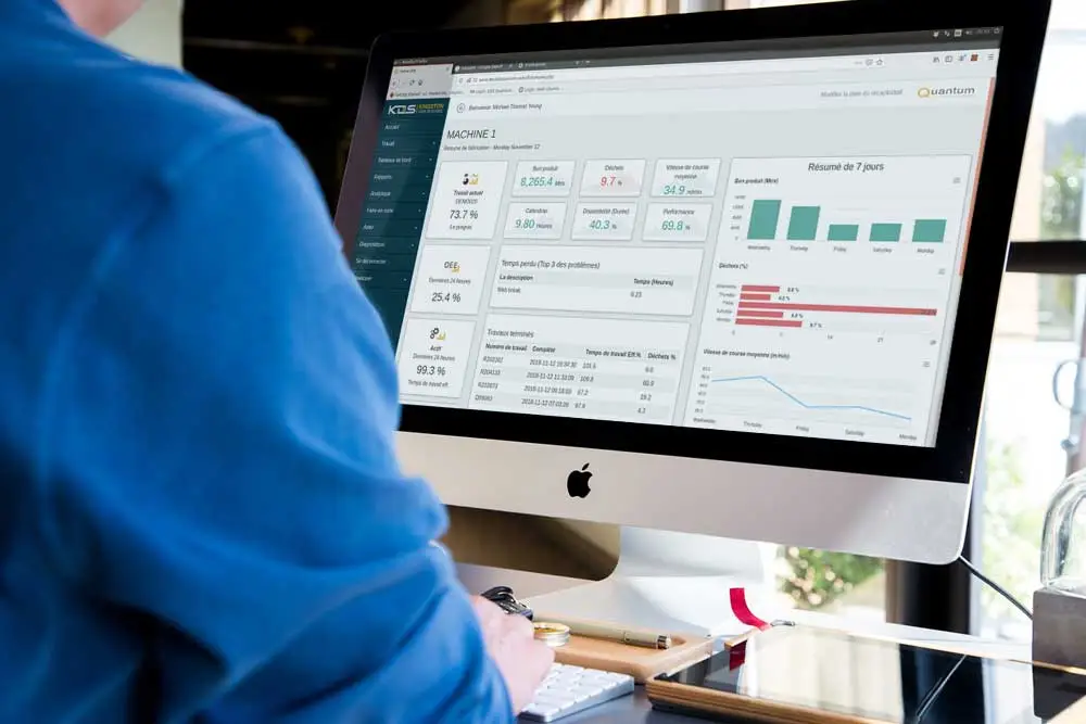 repeat length measurement software on a laptop